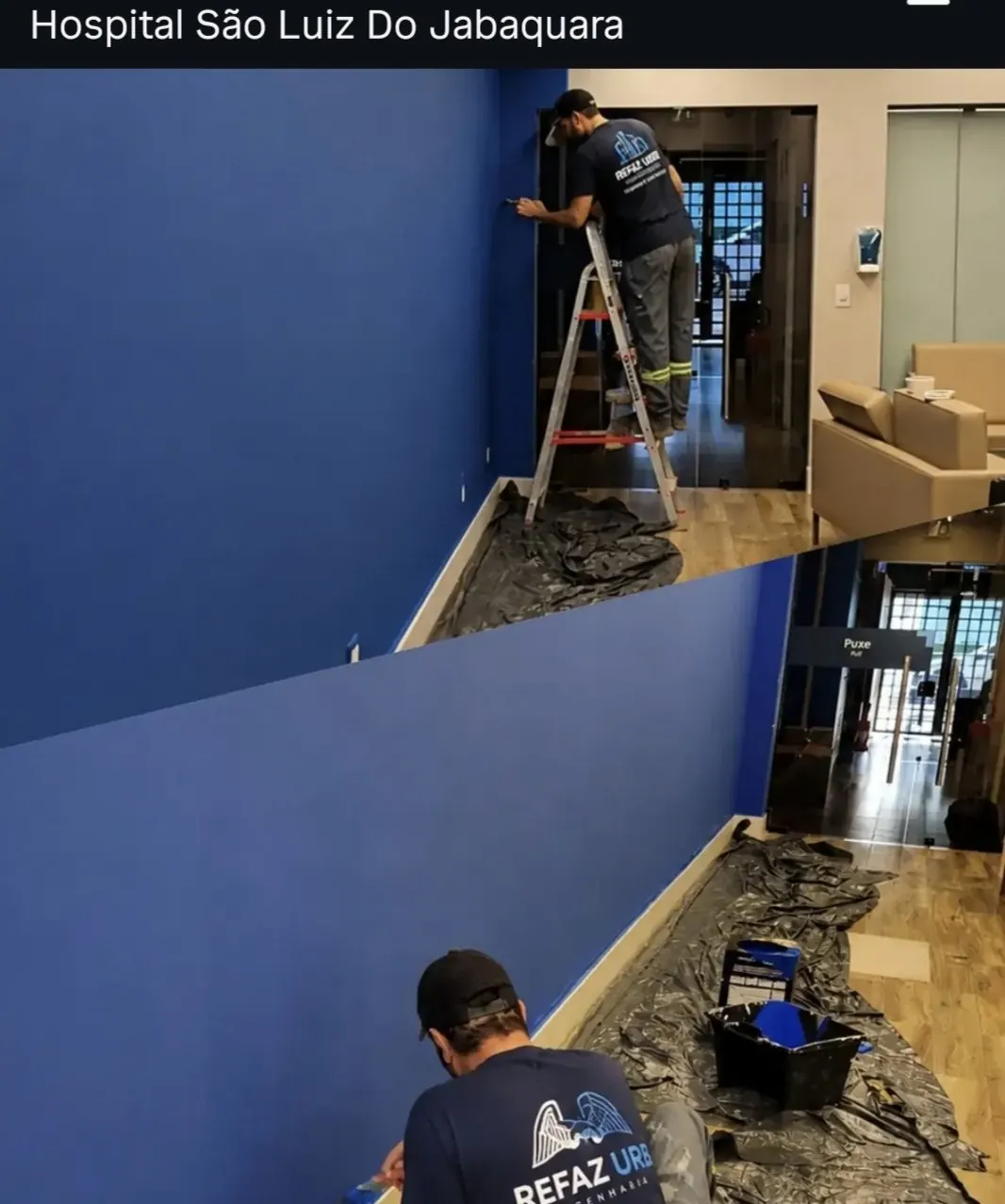 Pintura institucional no Hospital São Luiz, Jabaquara